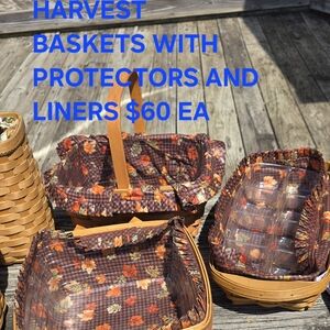 Autumn Harvest Basket Set with Liners
